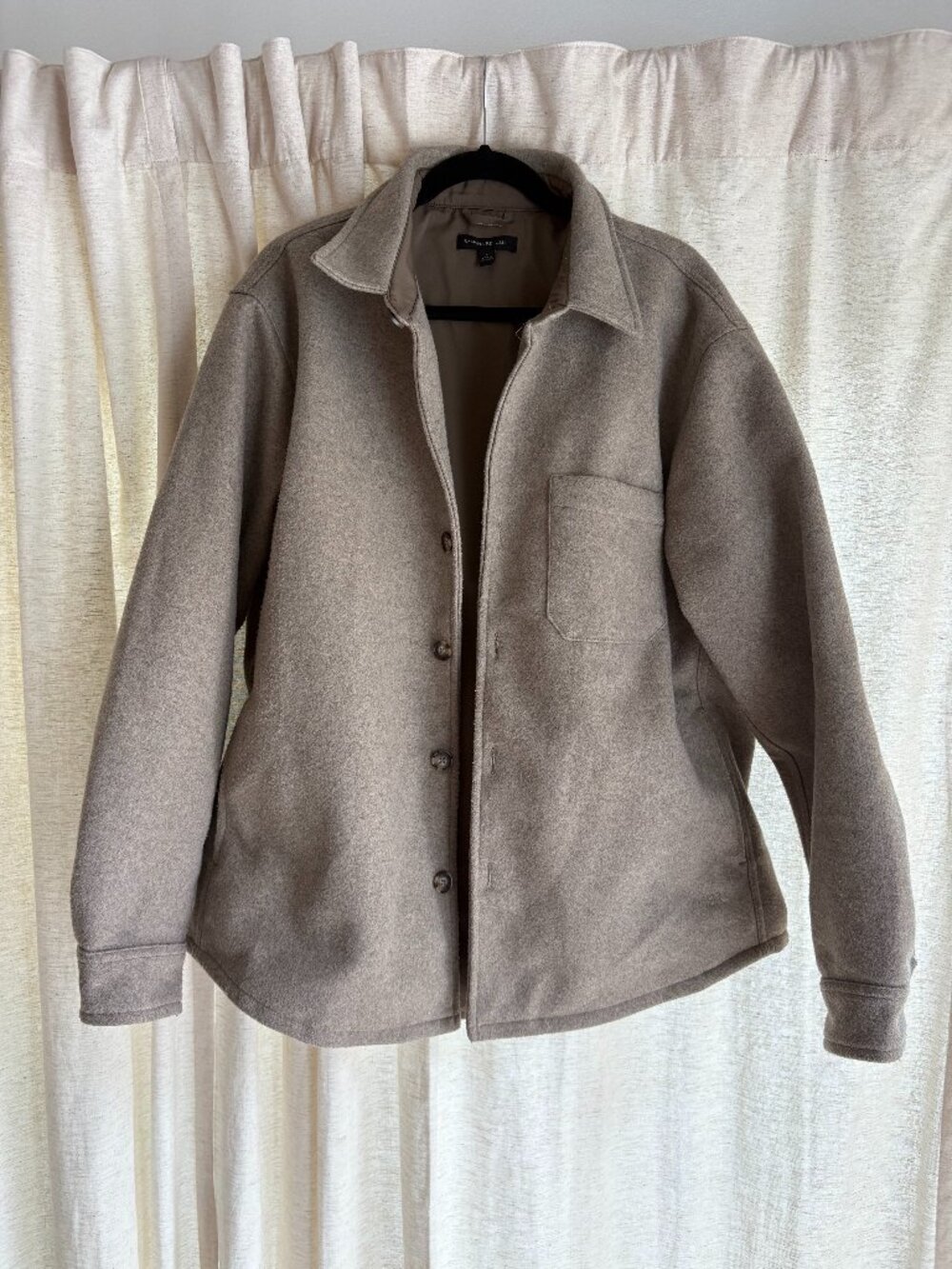 Banana Republic Woold-Blend Taupe Pea Coat